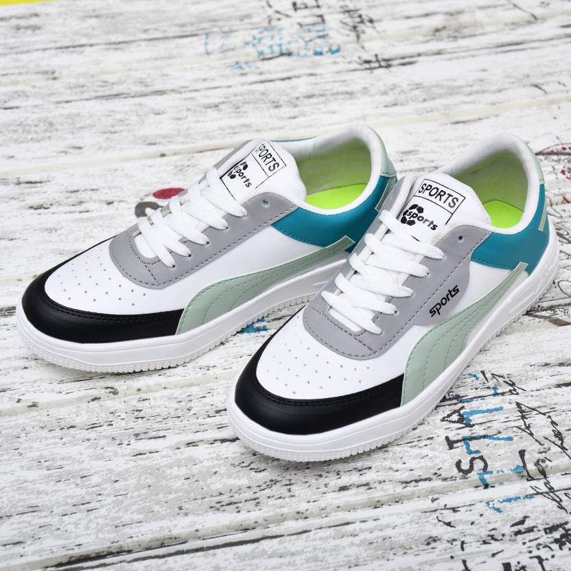White women's sports casual sneaker shoes by Drpshippr, designed for comfort and active outdoor wear.