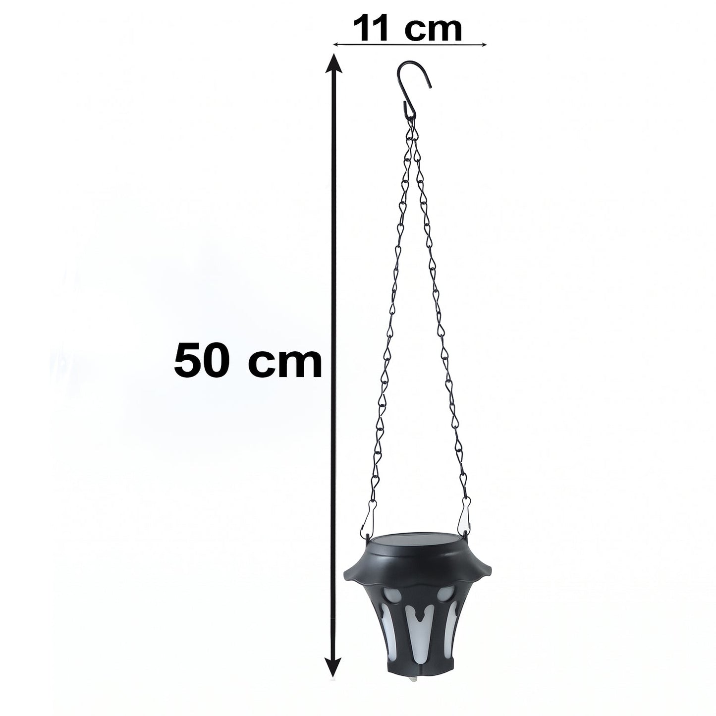 Solar Powered Outdoor Hanging Lantern For Garden Patio And Balcony Decor (1 Pc)