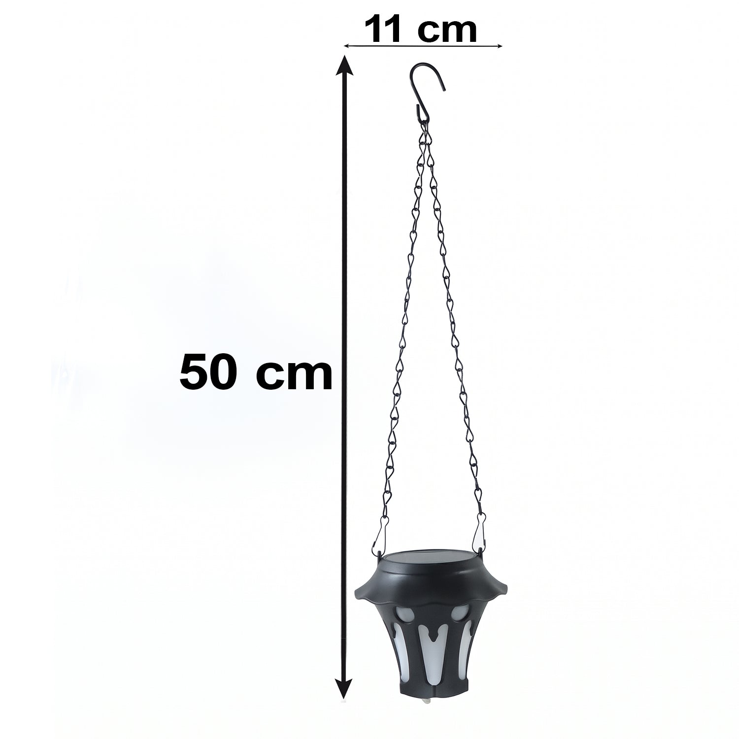 Solar Powered Outdoor Hanging Lantern For Garden Patio And Balcony Decor (1 Pc)