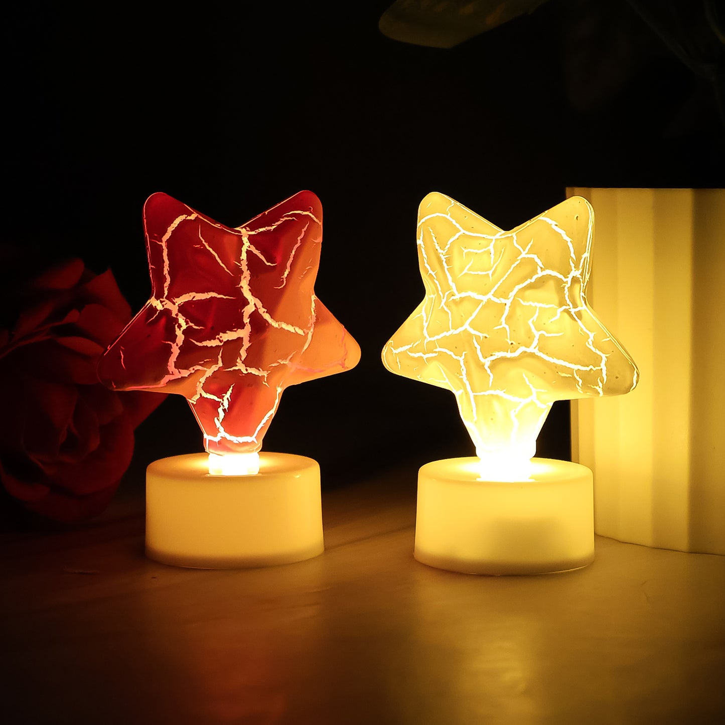 Star Shape Decorative Led Tealight Candles (12 Pc)