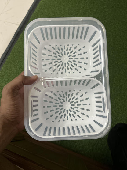 2 Compartments Food Container Leakproof Fresh-Keeping Storage Box