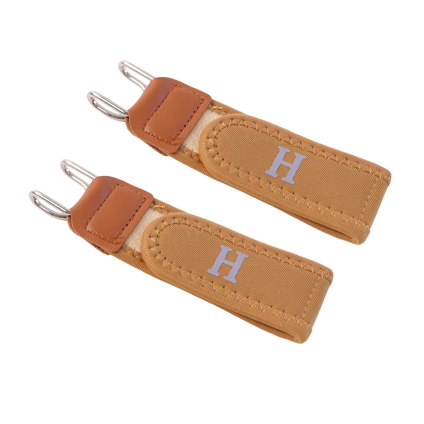 Adjustable Buckleless Elastic Waist Belt Hooks For Jeans And Trousers (2 Pc Set)