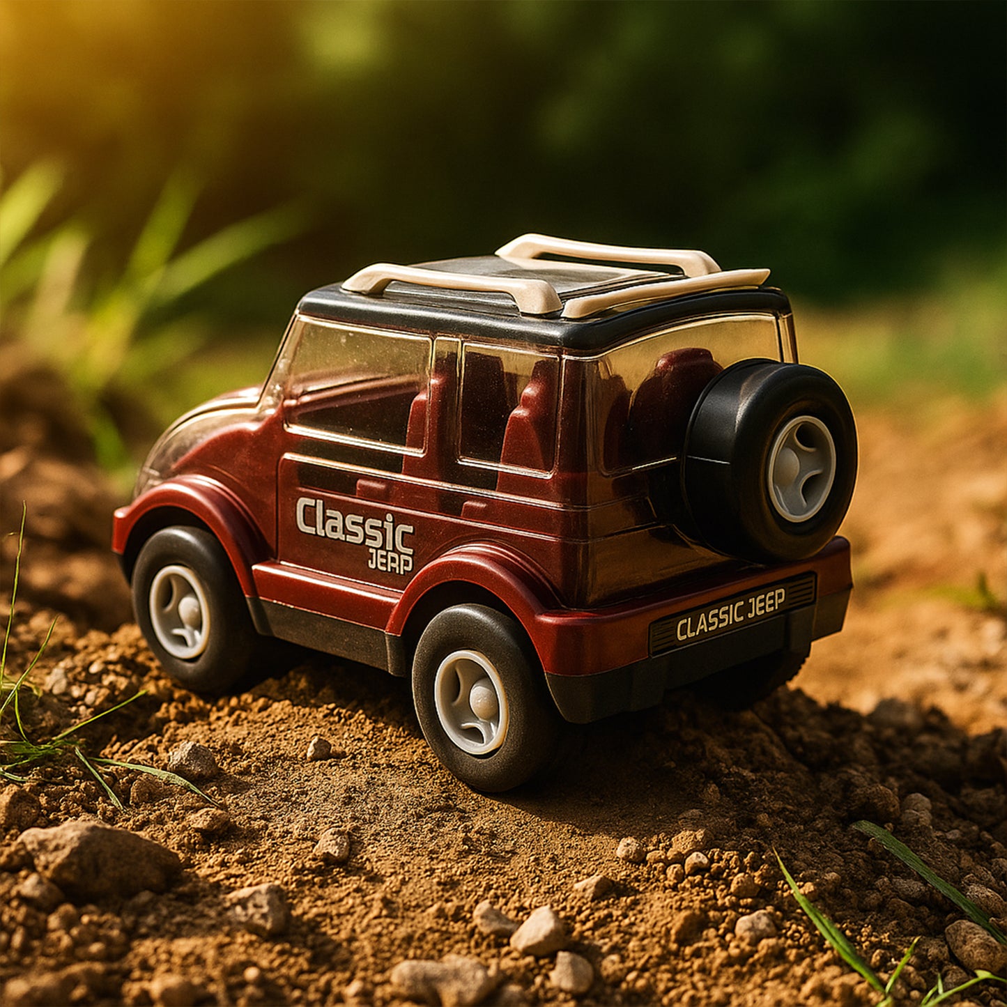 Friction-powered Classic Jeep Toy Car For Kids (1 Pc)