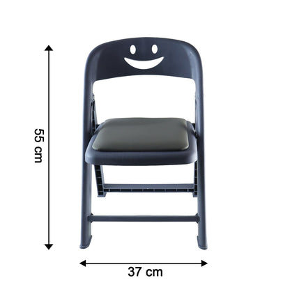 Portable Plastic Foldable Kids Chair With Cushion For Home Study Seating (1 Pc)