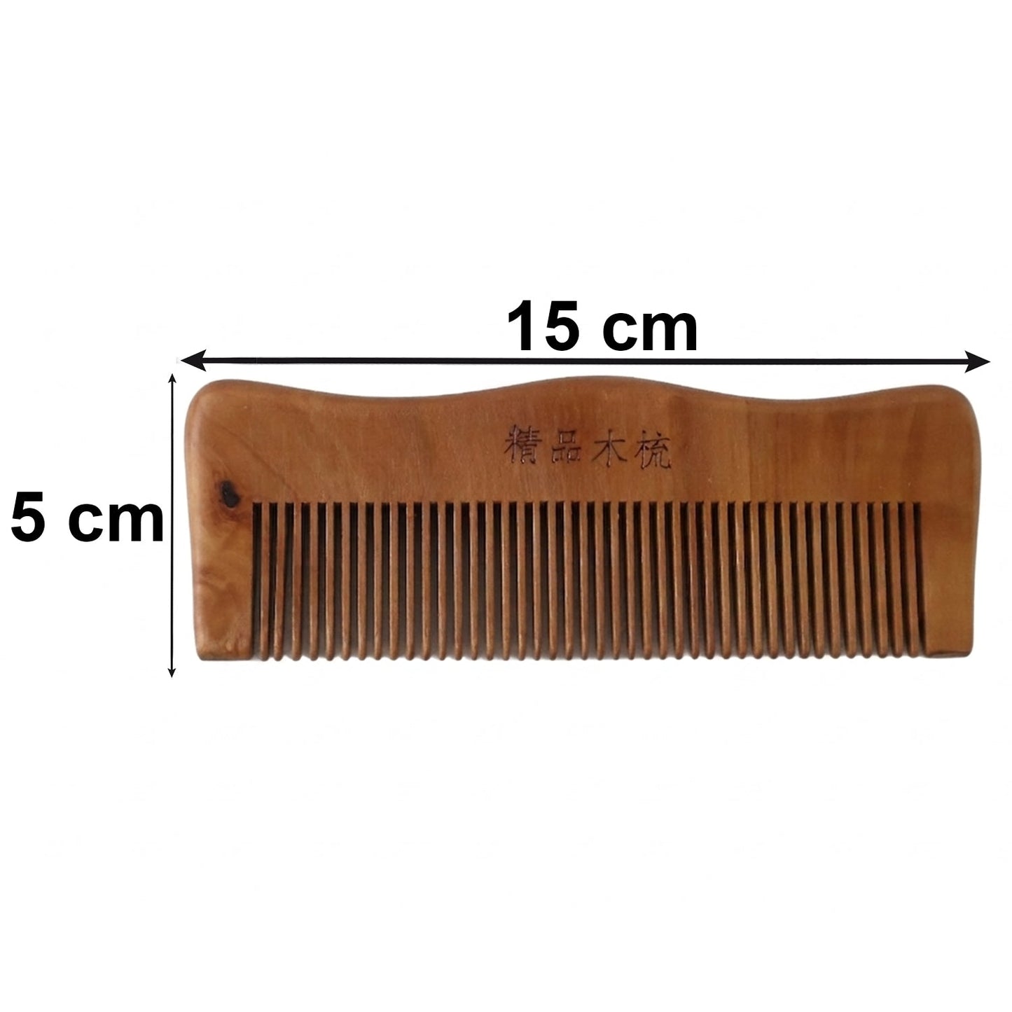 Natural Wooden Hair Comb With Fine Teeth Anti Static For Men And Women (1 Pc)