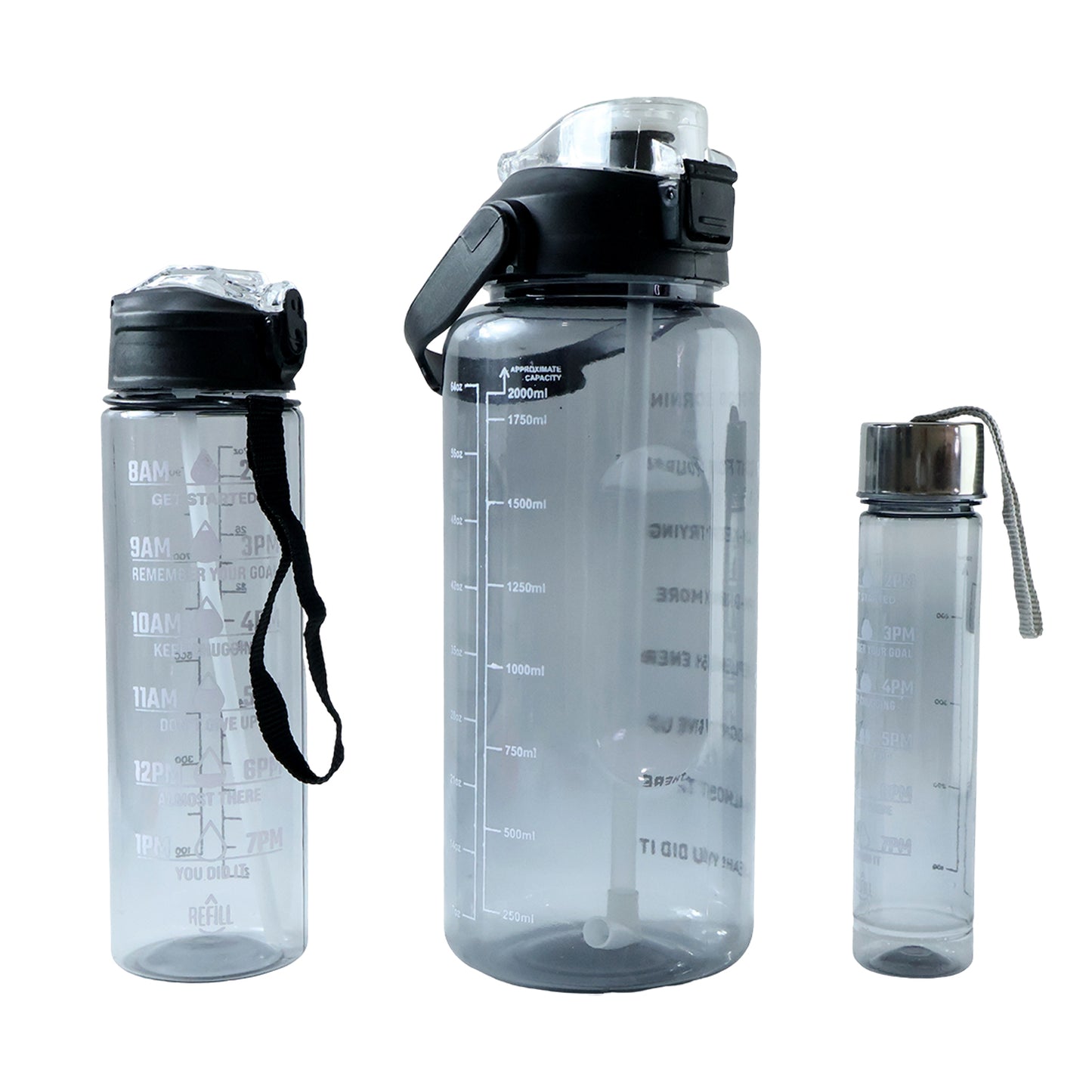 3 In 1 Multipurpose Water Bottle Set(2000 Ml+ 900 Ml+ 500 Ml 3 Pc Set)
