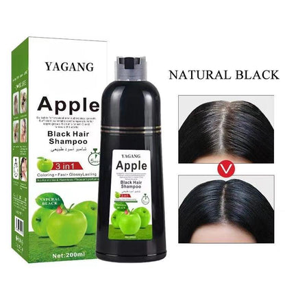 Black Hair Dye Shampoo 3-in-1 by Drpshippr, gray cover-up solution for men and women, 100ML pack of 2