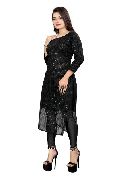 Black women’s kurti from Drpshippr's women's collection, featuring traditional design and comfortable fit.