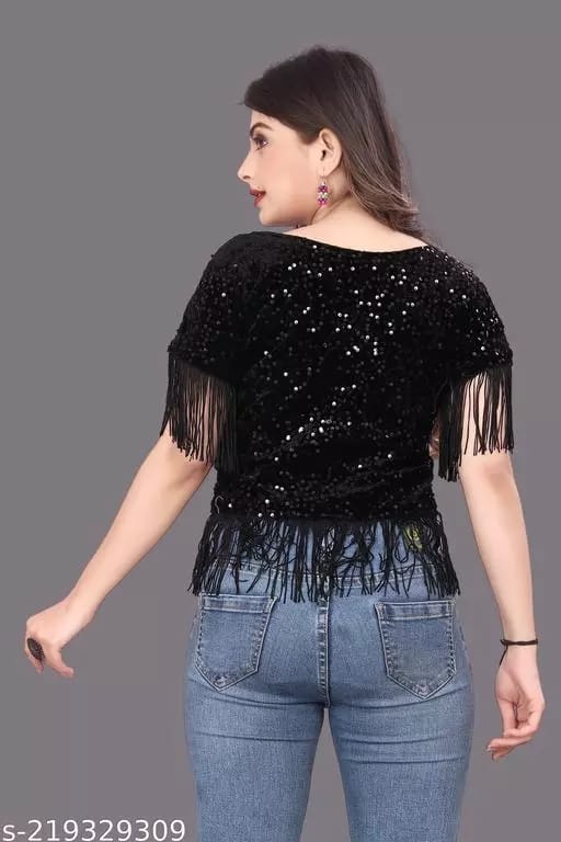 Black women's top from Drpshippr's Women's Collection, featuring a stylish design and comfortable fit.