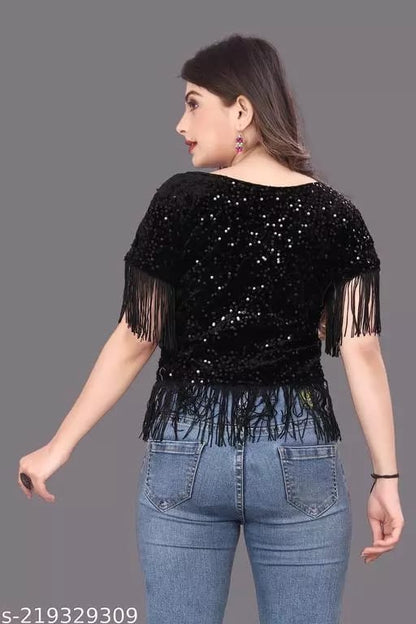 Black women's top from Drpshippr's Women's Collection, featuring a stylish design and comfortable fit.