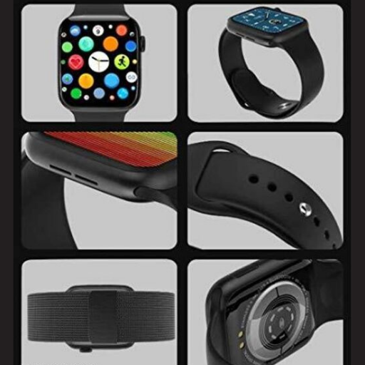 Black Bluetooth T500 smartwatch with calling function, fitness tracker, ECG monitor, heart rate sensor, and activity tracking for men and women.