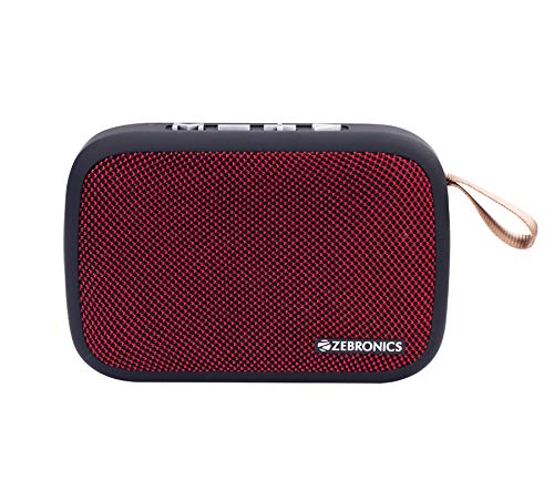 Zebronics Delight 3 W Bluetooth Speaker  (Red, Mono Channel)