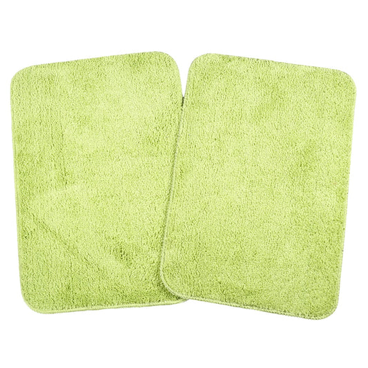 Sesaons Microfiber Bath Mat Pack of 2, Green