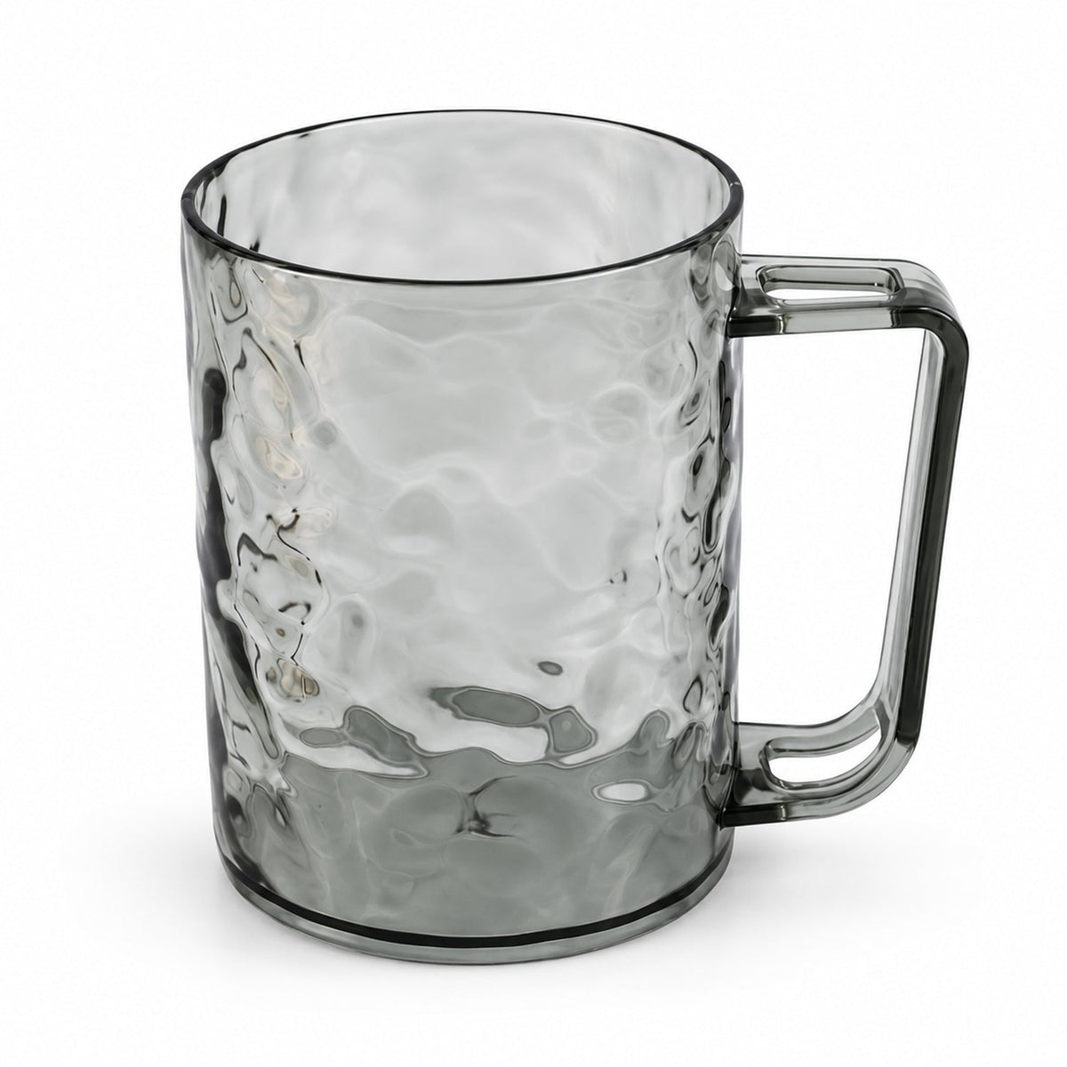 Textured Plastic Drinking Mug With Handle For Bathroom And Home Use (1 Pc)