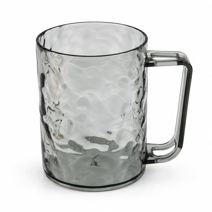 Textured Plastic Drinking Mug With Handle For Bathroom And Home Use (1 Pc)