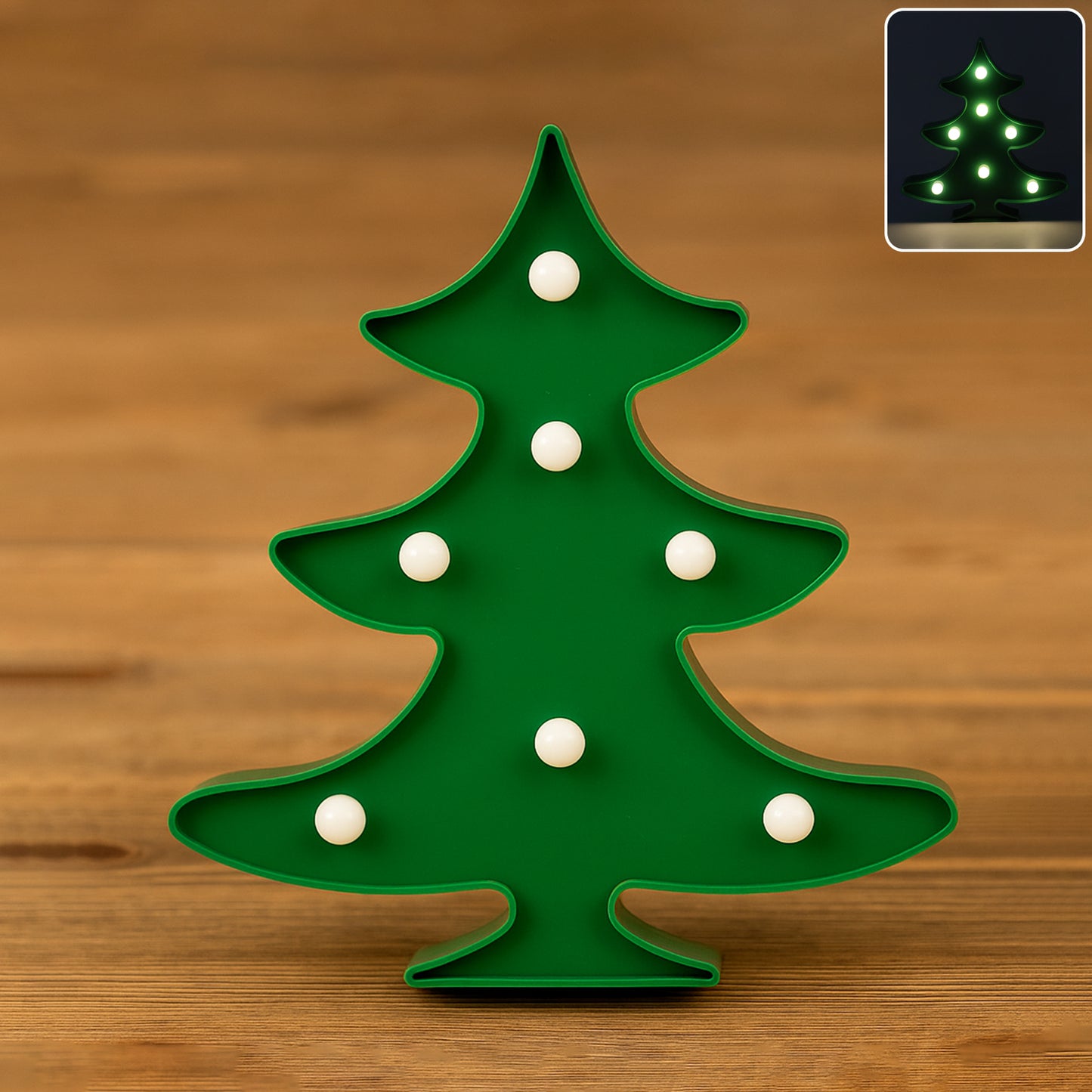 Christmas Tree Shape Led Decorative Night Light (1 Pc)