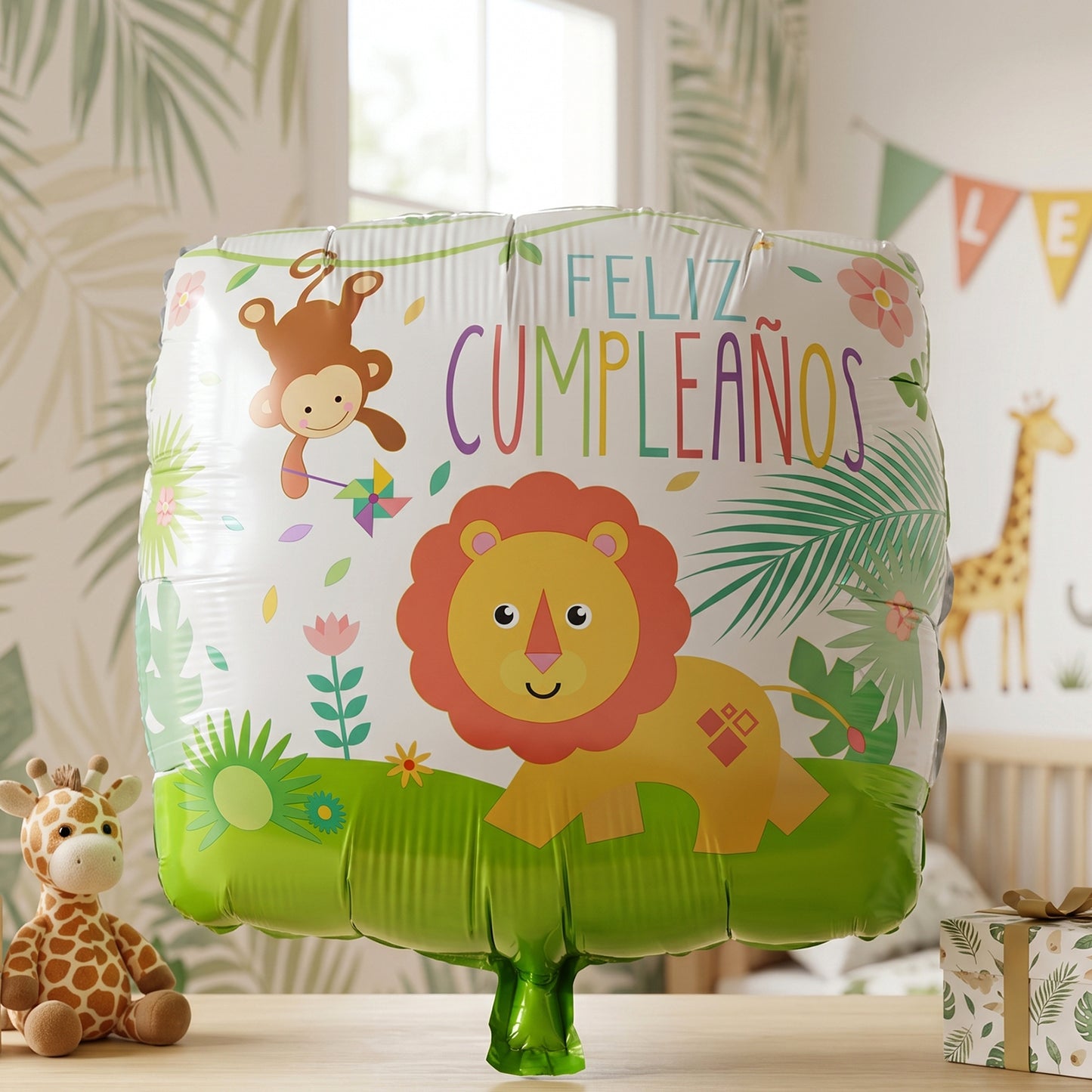 Jungle Theme Lion Birthday Foil Balloon (1 Pc)