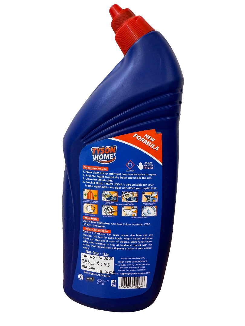 Drpshippr Tyson Home Toilet Cleaner 1000 ML bottle with label and cap, suitable for bathroom cleaning and hygiene.