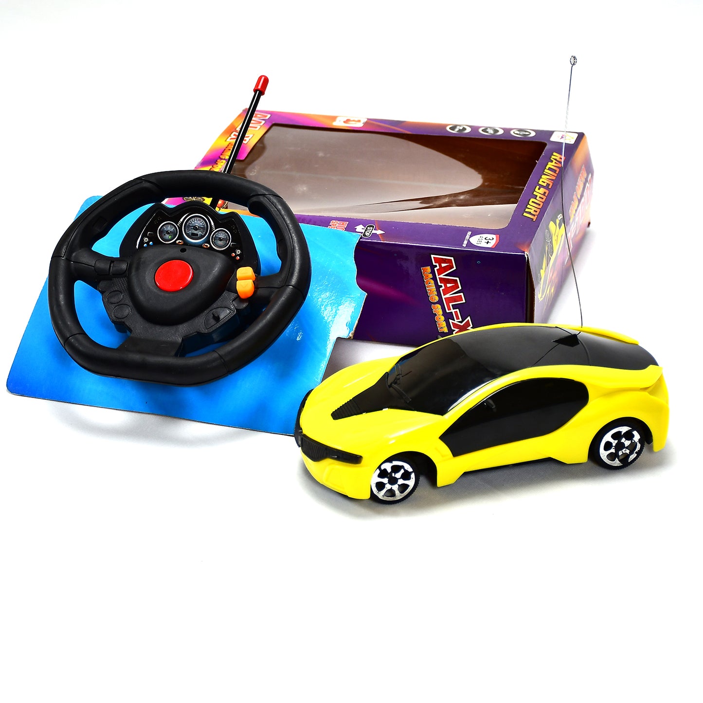 Wukusy 4465 Racing Fast Steering RC car for kids, modern attractive toy with remote control and sleek car design.