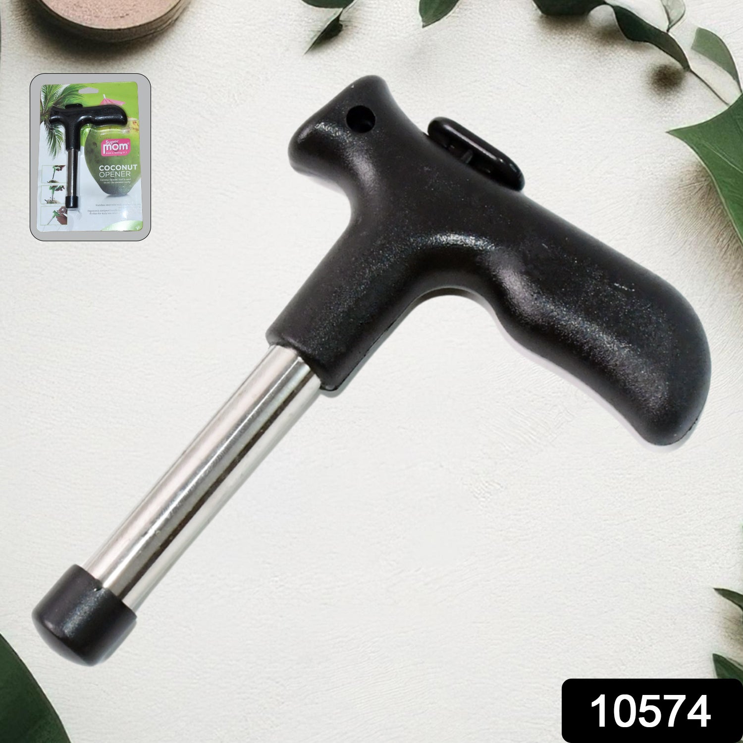 Wukusy Supermom coconut opener tool with ergonomic handle, designed for easy opening of coconuts, single piece shown in the image.