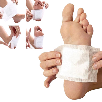 Detox Foot Pads With Ginger  Salt  10 Pcs  Velvet Wellness