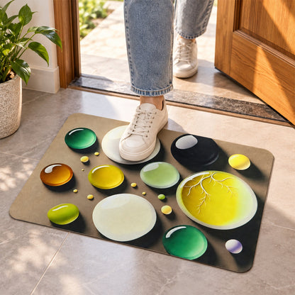 Wukusy bubble print decorative floor mat for indoor home entrance, 57 x 38 cm; 1 piece