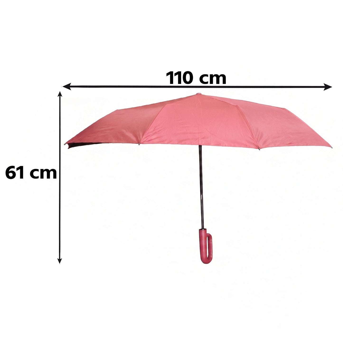 Wukusy portable windproof travel umbrella open, showing compact size and durable design for rain and sun protection.