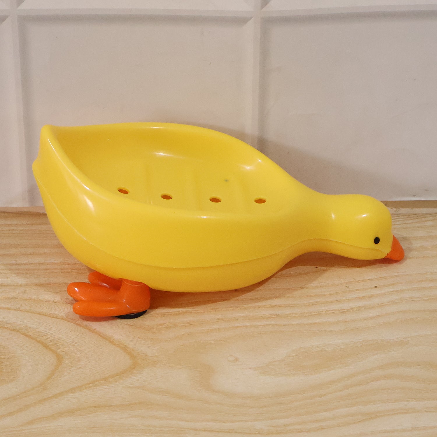 Cute Duck Shape Plastic Soap Holder Box For Bathroom Kids Soap Dish Tray (1 Pc)