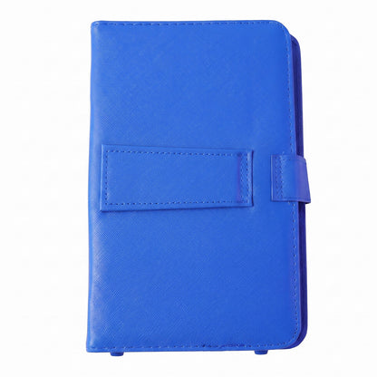 Portable Wired Tablet Keyboard With Pu Leather Flip Case And Stand (1 Pc)