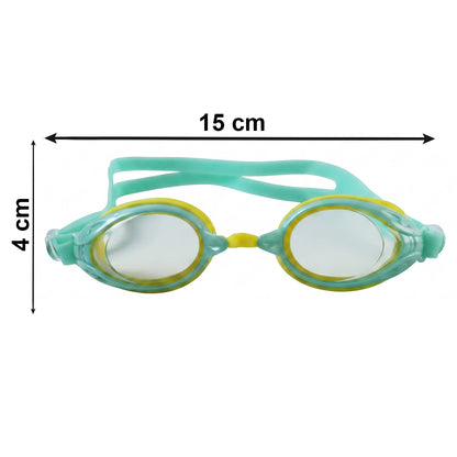 Kids Dual Color Swimming Goggles With Clear Vision Lens And Comfortable Fit  1 Pc