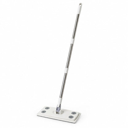Wukusy rotating flat mop with sectional rod and cloth clips, 110x26 cm, suitable for efficient cleaning and floor maintenance.