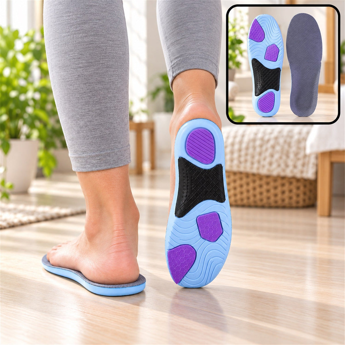 Cushioned Arch Support Shoe Insoles (1 Pair Size 4142)