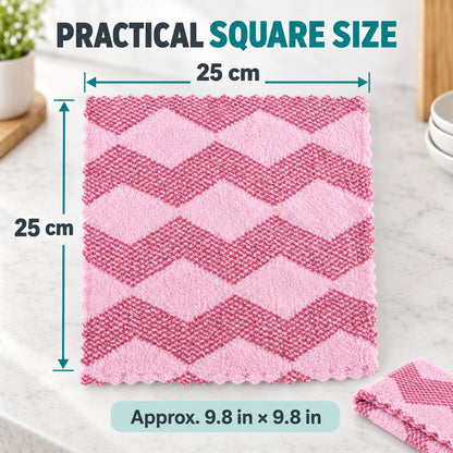 Women Soft Cotton Handkerchiefs Rumal Chevron Pattern (12 Pc Set 25x25 Cm)
