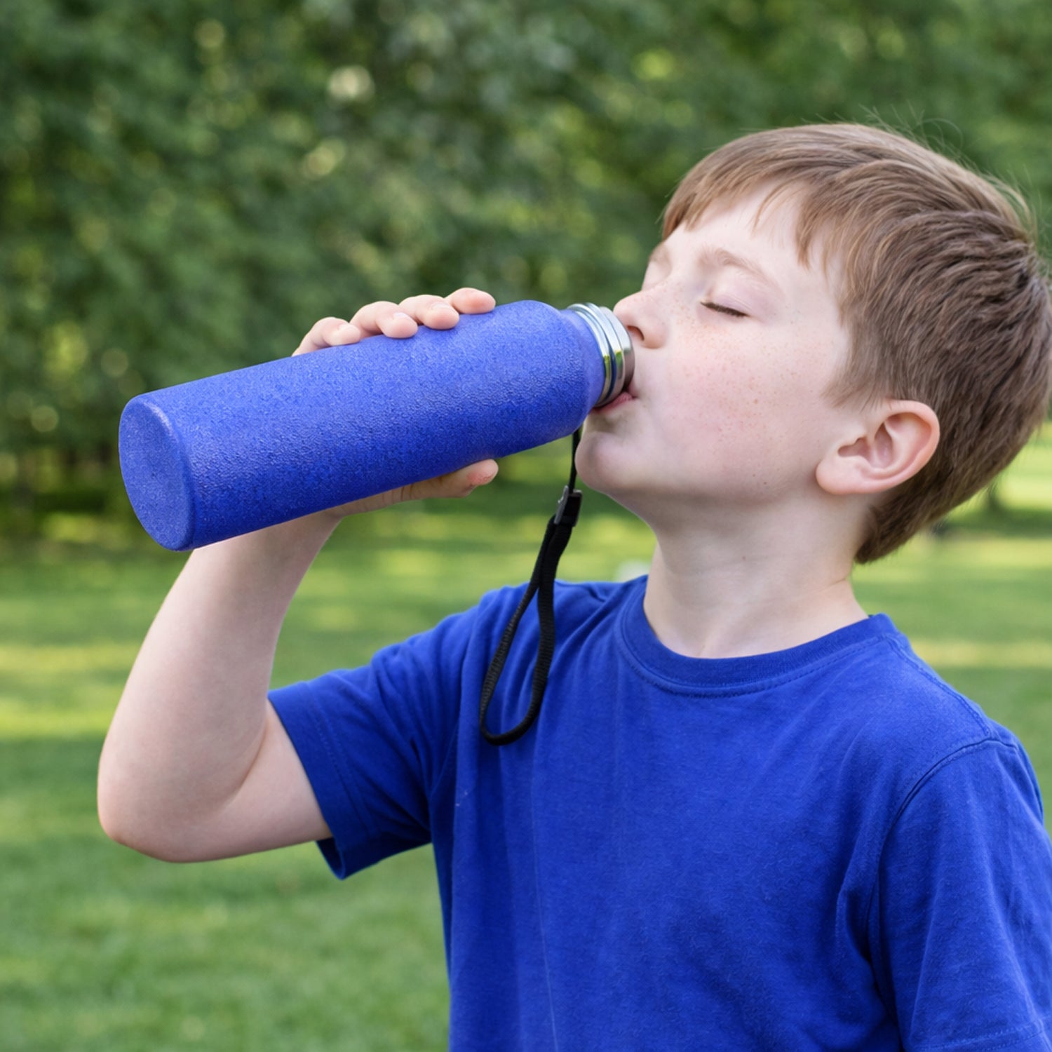 Classic Stainless Steel Water Bottle Blue Color (1000 Ml 1 Pc)