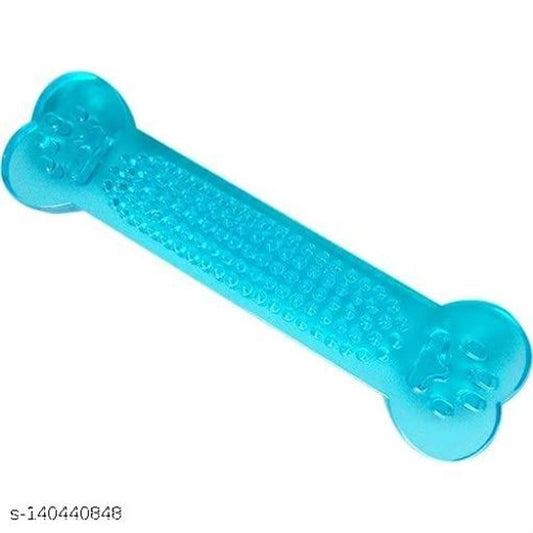 Silicone Flat Bone Toy for Pet (Multicolor)