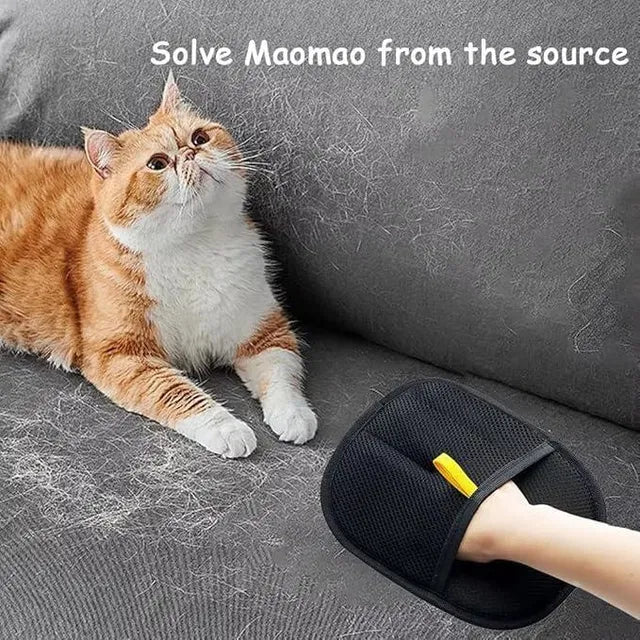 Pet hair removal glove