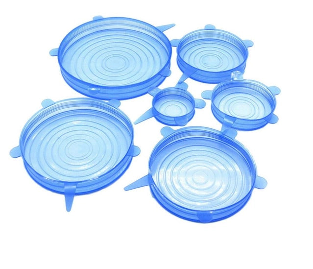 Set of 6 silicone kitchen roll dispensers from 35880, flexible and durable for easy paper towel handling in the home kitchen.