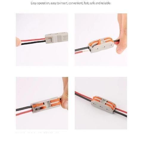 Pack of three reusable quick fast electrical wire cable connectors terminal blocks from brand 19378, designed for secure electrical connections.