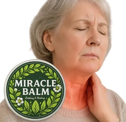 Herbal Miracle Balm for Pain Relief lip balm by 31092, showing a close-up of the soothing herbal balm container.