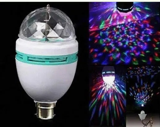 Rotating Disco Bulb 360 by 18281, a colorful LED bulb with spinning light effects, designed for vibrant party lighting.