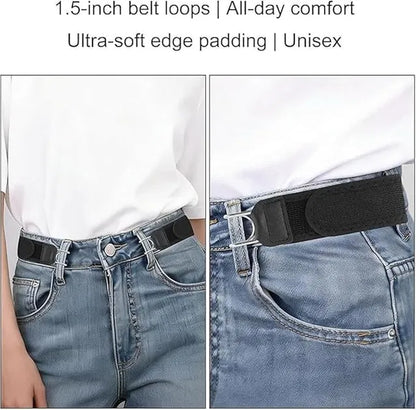 Unisex tactical metal buckleless belt hook with elastic strap, designed for men's belts, by 35252.