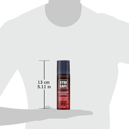 18058 Gym Safe surface sanitizer spray for gym equipment, disinfects and sanitizes fitness gear effectively.