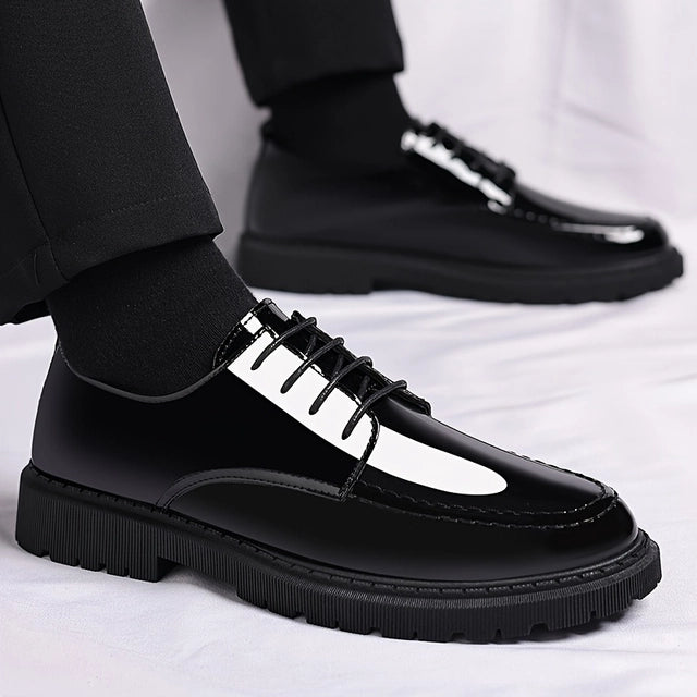 MENS SHINNING BLACK LACE UP PARTY AND FORMAL SHOES