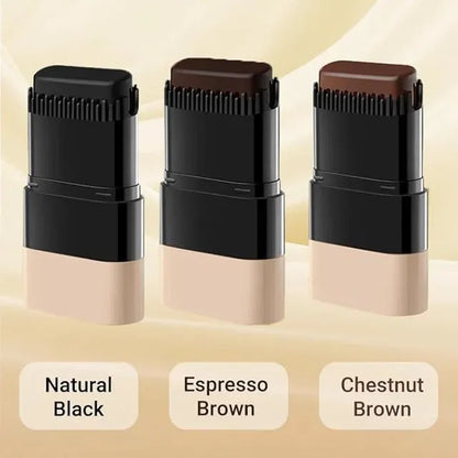 Gray hair dye stick with built-in comb from 18057, 2-in-1 touch-up hair dye and comb pack of 2, easy application for quick touch-ups.