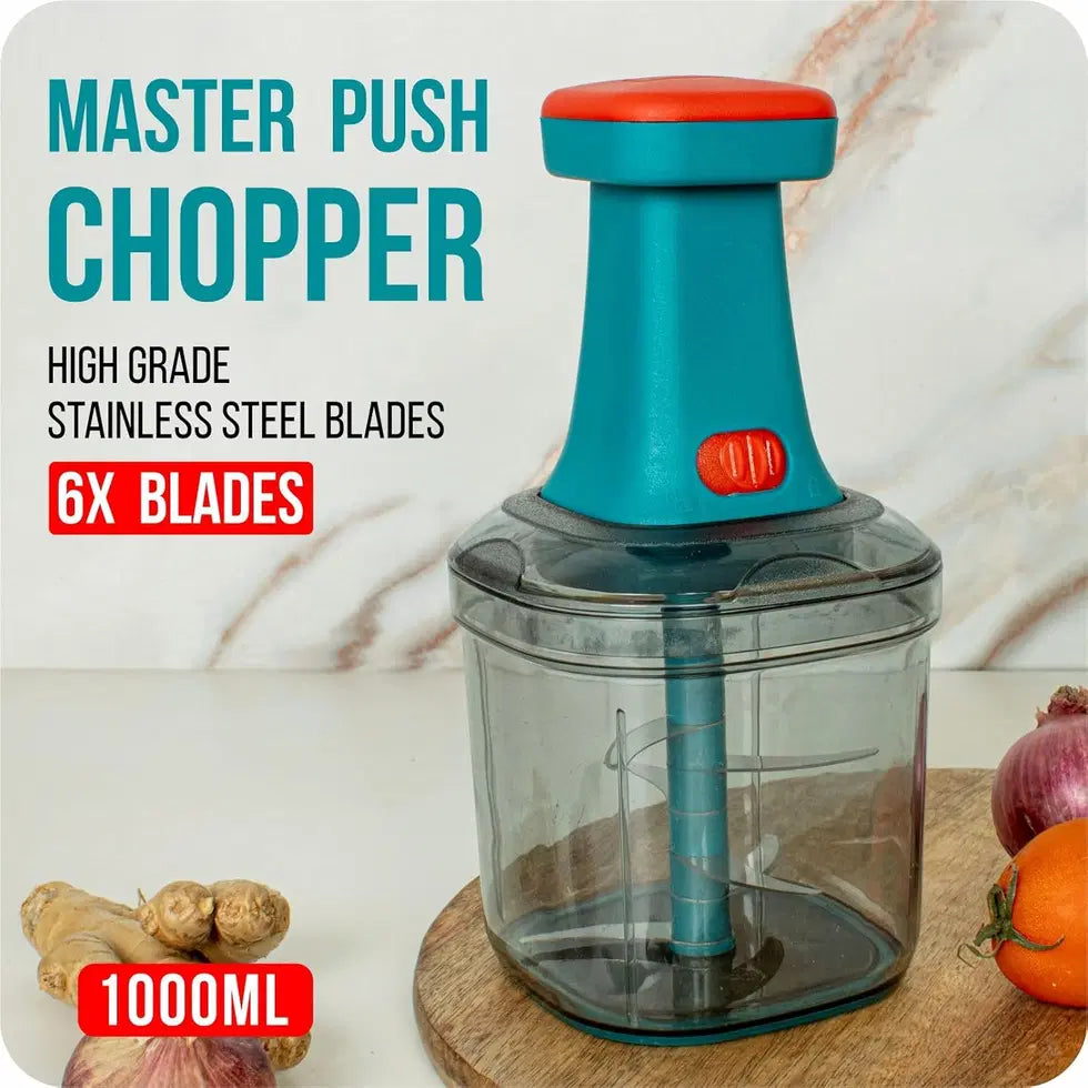 Brand 38011 manual hand press push chopper for quick vegetable chopping