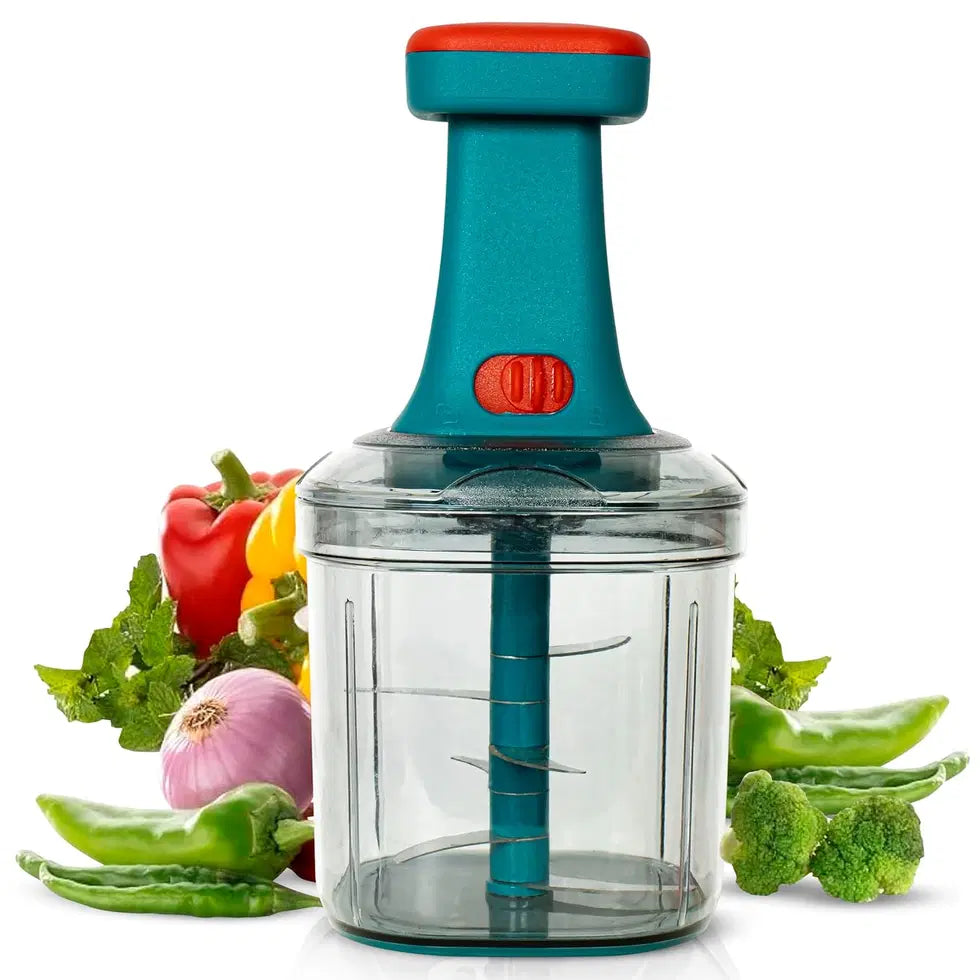 38011 manual hand press push chopper for chopping vegetables and herbs