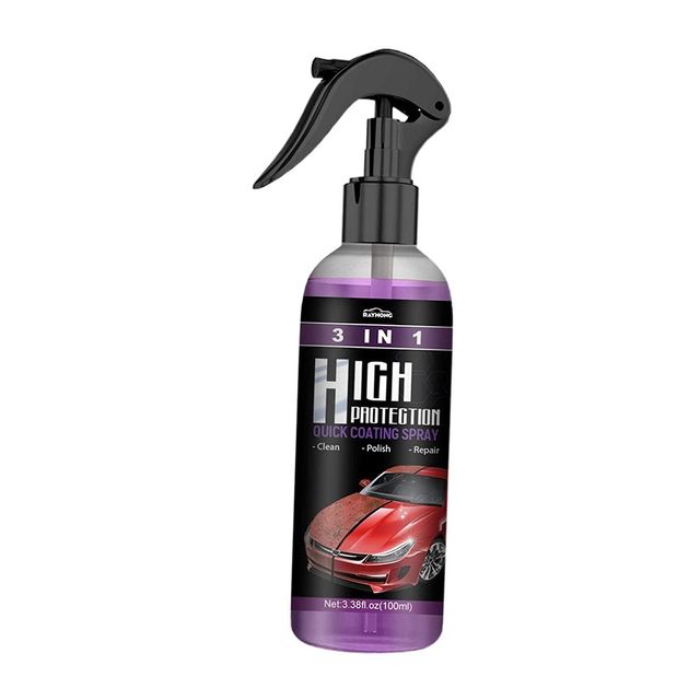 Pack of 3 18058 hydrophobic nano coating sprays for cars, motorcycles, and boats, used for polishing and scratch protection.
