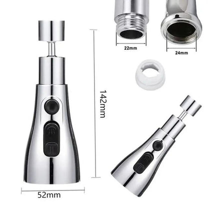 Three-mode kitchen sink faucet by 26041, featuring modern design and easy control for versatile water flow options.