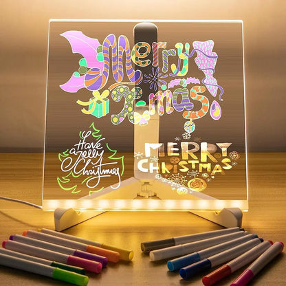 3D LED light glass acrylic writing pad with LED strips by 38011