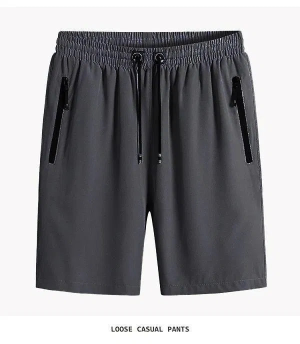 Set of four men's stretchable cotton shorts in various colors, featuring comfortable elastic waistbands and casual fit.